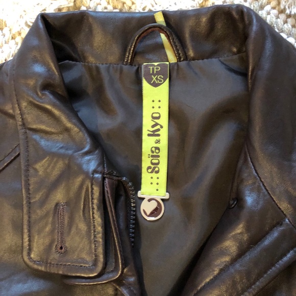 NWOT Soia & Kyo Leather Jacket - Picture 3 of 4